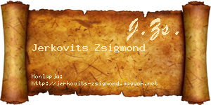 Jerkovits Zsigmond névjegykártya